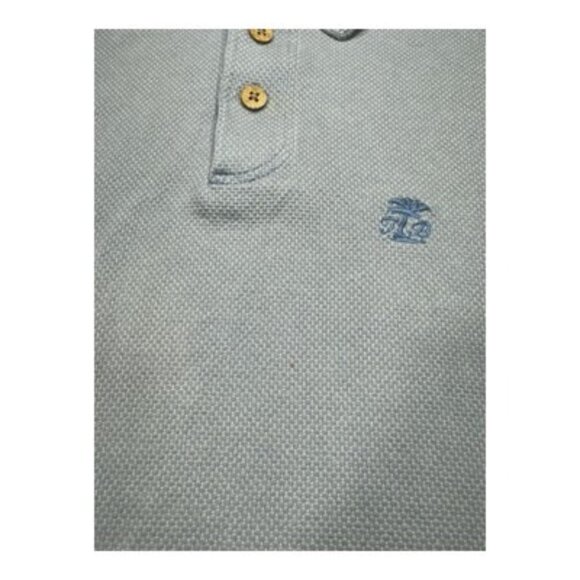 Tommy Bahama Polo Shirt Men M Silk Cotton Blue TB Logo Golf Resort Tee Classic - Picture 14 of 15